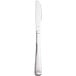 A World Tableware Columbus stainless steel fluted handle entree knife.