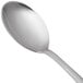 A Libbey heavy weight bouillon spoon with a silver handle.