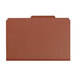 A brown Smead file folder with a red tab.