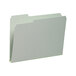 A Smead letter size file folder with gray and green tabs.