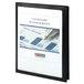 A black Smead poly pocket folder with clear frames containing a document with the words "category management" on it.