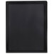 A black rectangular Smead poly pocket folder with a clear frame on a white background.