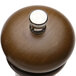 A Chef Specialties walnut pepper mill with a silver top and knob.
