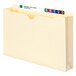 A Smead legal size file jacket with a yellow label on a white background.