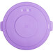 A purple plastic Carlisle Bronco lid with handles.