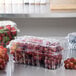 4 lb. Clear Vented Clamshell Produce / Berry Container - 160/Case Main Thumbnail 1