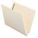 A white Smead file folder with metal fasteners and a black end tab.