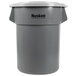 Continental Huskee 55 Gallon Gray Round Trash Can with Gray Lid Main Thumbnail 2