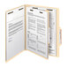 A Smead heavy weight letter size classification folder with papers inside.