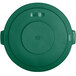A green plastic Carlisle Bronco lid with handles.
