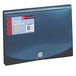 Smead 70863 Letter Size 12-Pocket Expanding File - Clear Blank Tabs, Flap and Cord Closure, Blue/Black Main Thumbnail 1