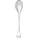 A Chef & Sommelier stainless steel demitasse spoon with a long handle.