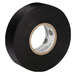 A roll of Duck Tape black electrical tape with a white label.