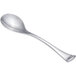 A Chef & Sommelier stainless steel soup spoon with a silver handle.