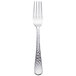 A Libbey stainless steel utility/dessert fork with a textured silver handle.