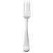 A silver Libbey stainless steel dinner fork with a textured handle.