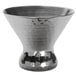 An American Metalcraft stainless steel stemless martini glass with a textured surface.