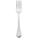 A Libbey stainless steel dessert fork with a silver handle.