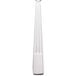 A Libbey stainless steel dessert spoon with a pointed top on a white background.
