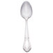 A Libbey stainless steel teaspoon with a black handle.