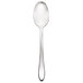 A Chef & Sommelier stainless steel dinner spoon with a white handle.