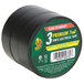 A roll of black Duck Brand electrical tape with a green and yellow label.