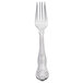 A Libbey stainless steel salad fork with a design on the handle.
