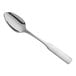 A Choice Bellwood stainless steel teaspoon with a silver handle on a white background.