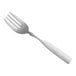 A Choice Delmont stainless steel salad fork with a silver handle.