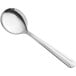A Choice Dominion stainless steel bouillon spoon with a handle.