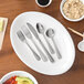 Choice Milton 7 1/2" 18/0 Stainless Steel Medium Weight Dinner Fork - 12/Case Main Thumbnail 6