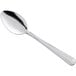 A Choice Dominion stainless steel dinner/dessert spoon with a silver handle.