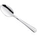 A Choice Windsor stainless steel serving spoon with a silver handle.