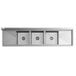 Regency 91" 16-Gauge Stainless Steel Three Compartment Commercial Sink with Galvanized Steel Legs and 2 Drainboards - 17" x 17" x 12" Bowls Main Thumbnail 6