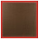 A brown square board with a red border.