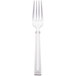 A Libbey stainless steel utility/dessert fork with a silver handle.