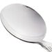A Libbey stainless steel bouillon spoon with a slate handle.