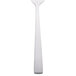 A Libbey Oceanside stainless steel utility/dessert fork with a white handle.