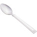 A Libbey stainless steel teaspoon with a silver handle on a white background.