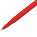 A close up of a red Paper Mate Eraser Mate pen with red ink and barrel.