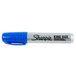 A close up of a blue Sharpie King Size Permanent Marker.