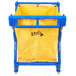 Lavex Lodging Commercial Laundry Cart/Trash Cart, 10 Bushel Folding Plastic Frame and Vinyl Bag Main Thumbnail 4