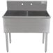 Advance Tabco 6-2-36 Two Compartment Stainless Steel Commercial Sink - 36" Main Thumbnail 1