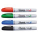 A Sharpie permanent marker set with brush tips in assorted colors.