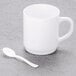 Fineline Tiny Temptations 6501-WH 4" Tiny Tasters White Plastic Tasting Spoon - 960/Case Main Thumbnail 6