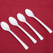 Fineline Tiny Temptations 6501-WH 4" Tiny Tasters White Plastic Tasting Spoon - 960/Case Main Thumbnail 8