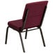 Flash Furniture XU-CH-60096-BYXY56-GG Burgundy Patterned 18 1/2" Wide Church Chair with Gold Vein Frame Main Thumbnail 2
