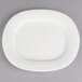A white Villeroy & Boch porcelain oval platter on a gray background.