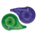 Two green and purple Paper Mate Liquid Paper tape dispensers.