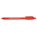 A red Paper Mate ComfortMate Ultra ballpoint pen with white text on it.